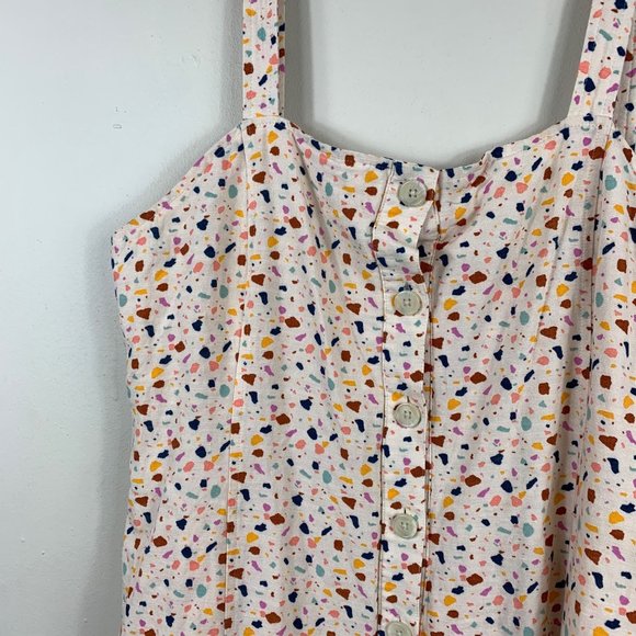 Madewell Square-Neck Tank Midi Dress in Terrazzo - Size 16 - Picture 8 of 9